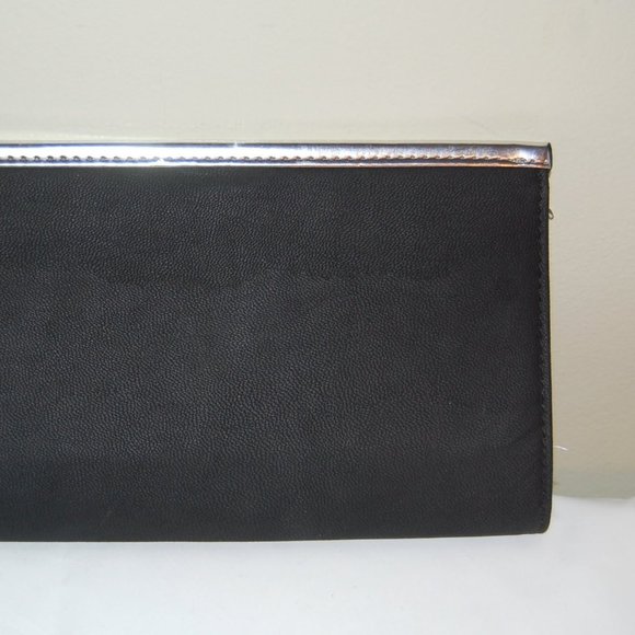 PACO RABANNE Parfums  Black faux leather Metallic CLUTCH - Picture 5 of 6